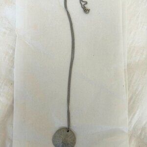 Beachy Sand Dollar silver necklace
